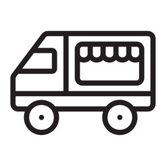 food truck line icon