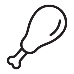 fried chicken line icon
