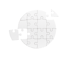 Completing the picture. Discovering the absent component. The search for symmetry. Filling the gap in the jigsaw.