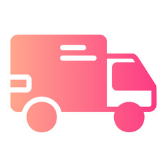 delivery truck gradient icon