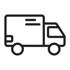 delivery truck line icon