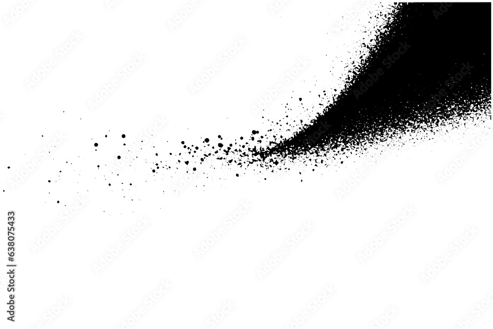 Poster gritty gravel texture. gradient halftone overlay backdrop. monochrome abstract splattered design vec