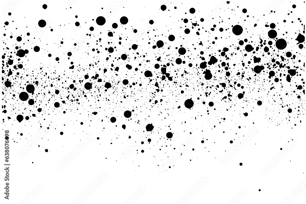 Poster gritty gravel texture. gradient halftone overlay backdrop. monochrome abstract splattered design vec