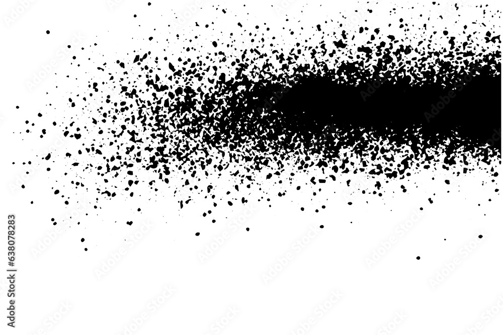 Poster gritty gravel texture. gradient halftone overlay backdrop. monochrome abstract splattered design vec