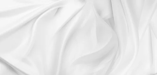 Fotobehang White silk fabric © Stillfx