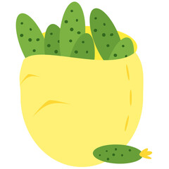 Bag of cucumbers