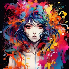 portrait of a girl with makeup