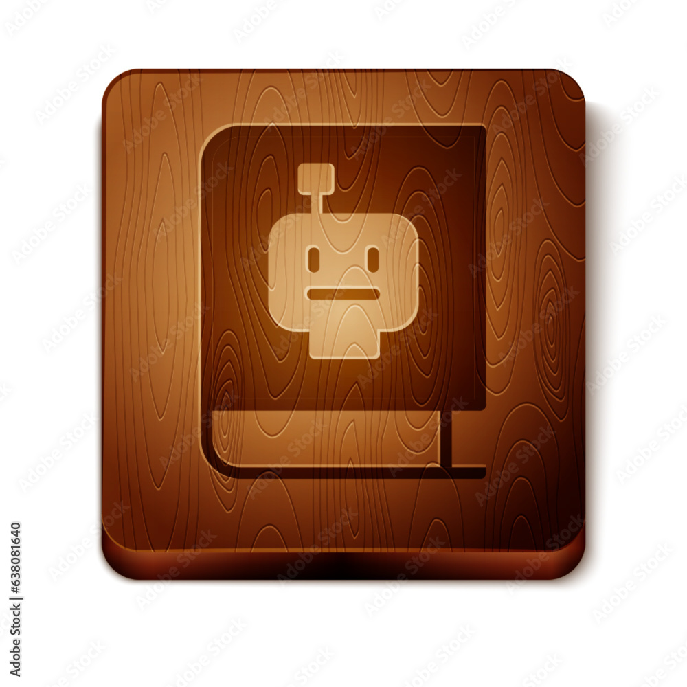Poster brown user manual icon isolated on white background. user guide book. instruction sign. read before 