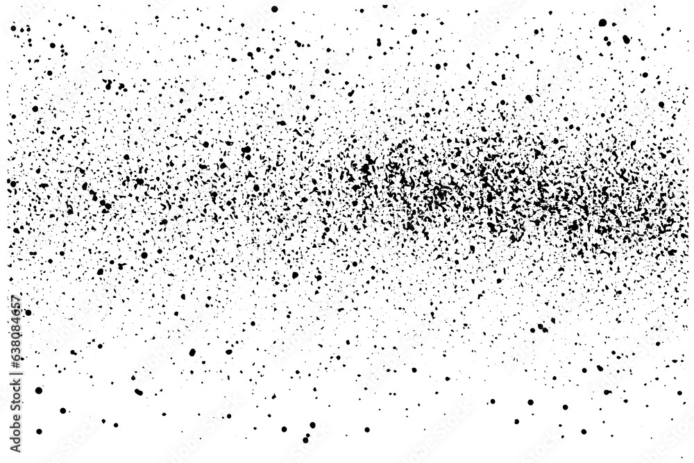 Poster gritty gravel texture. gradient halftone overlay backdrop. monochrome abstract splattered design vec