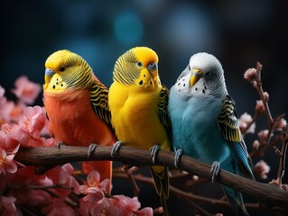 Lovebirds created with artificial intelligence