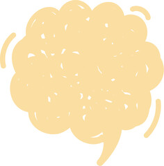 Colorful pastel yellow color speech bubble balloon icon sticker memo keyword planner text box banner, flat png transparent element design