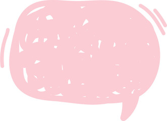 Colorful pastel pink color speech bubble balloon icon sticker memo keyword planner text box banner, flat png transparent element design