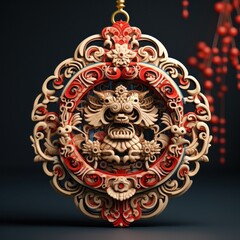 New Year, dragon ornament, Chinese style