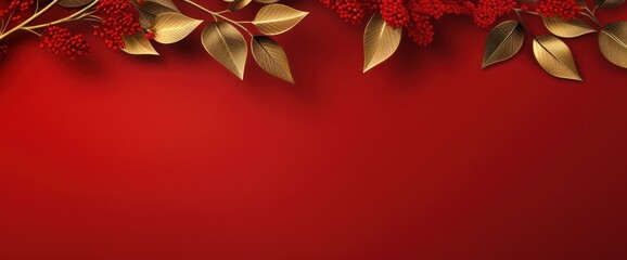 Red and golden flower background