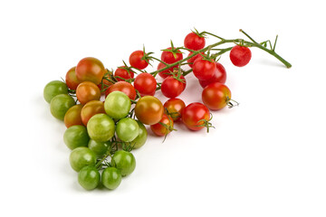 Tomato cherry, isolated on white background.