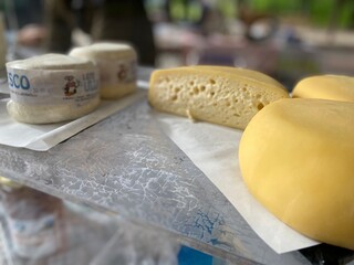 Cheese in a farmers' market