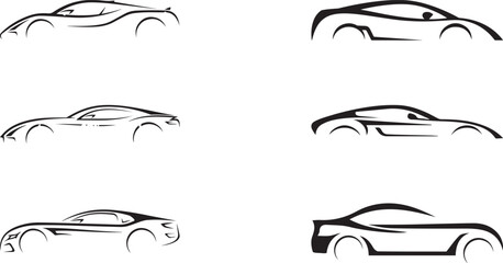 Set of car vector art design line draw, car, icon, auto, vector, truck, vehicle, transportation, transport, automobile, set, illustration, silhouette, van, bus, symbol, traffic, logo, sedan, sport 