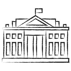 Hand drawn White House icon