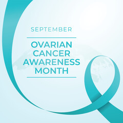 ovarian cancer awareness month design template great for celebration. blue ribbon vector design. flat ribbon design. vector eps 10.