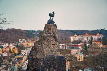 Hirschensprung in Karlovy Vary Karlsbad in Tschechien