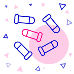 Line Bullet icon isolated on white background. Colorful outline concept. Vector