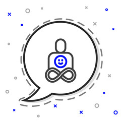 Obraz premium Line Friends forever icon isolated on white background. Everlasting friendship concept. Colorful outline concept. Vector