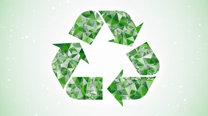 recycle symbol on a white background