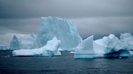 Ice floes smelting