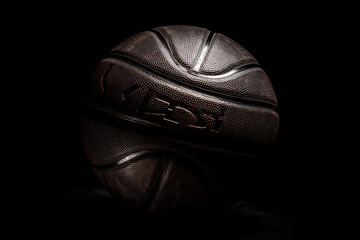 basketball on black