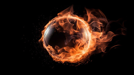 Ball with fire