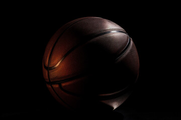 basketball on black
