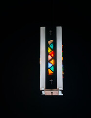 light switch on black background