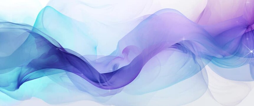 Anamorphic video elegant violet and blue abstract wave motion background
