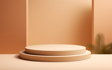3d display product beige minimal scene with geometric podium platform. cylinder background vector 3d rendering with podium. stan