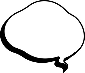 Black and white speech bubble balloon icon sticker memo keyword planner text box banner, flat png transparent element design
