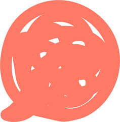 Colorful pastel orange color speech bubble balloon icon sticker memo keyword planner text box banner, flat png transparent element design