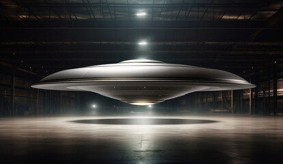 Flying saucer hidden in a government warehouse
