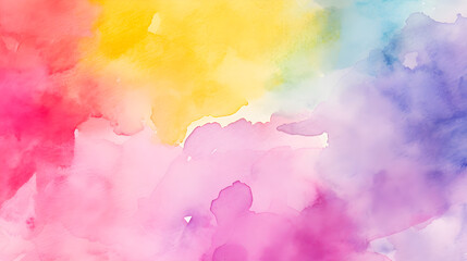 Fototapeta na wymiar watercolor rainbow paint background - generative AI