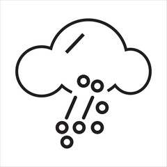 hail vector icon line template