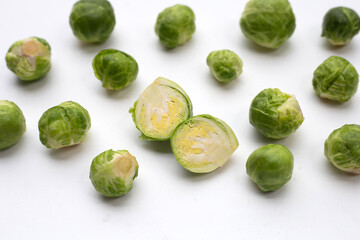 Fresh brussels sprouts. Organic vegetables