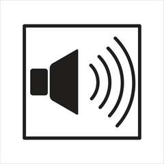sound vector icon line template