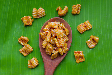Klong Klang Krob, Thai caramelized crisps sweet dessert