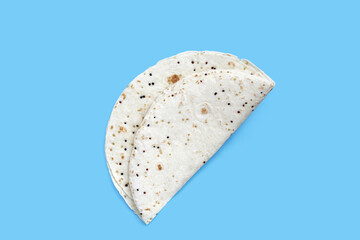 Quinoa tortilla wraps on white background