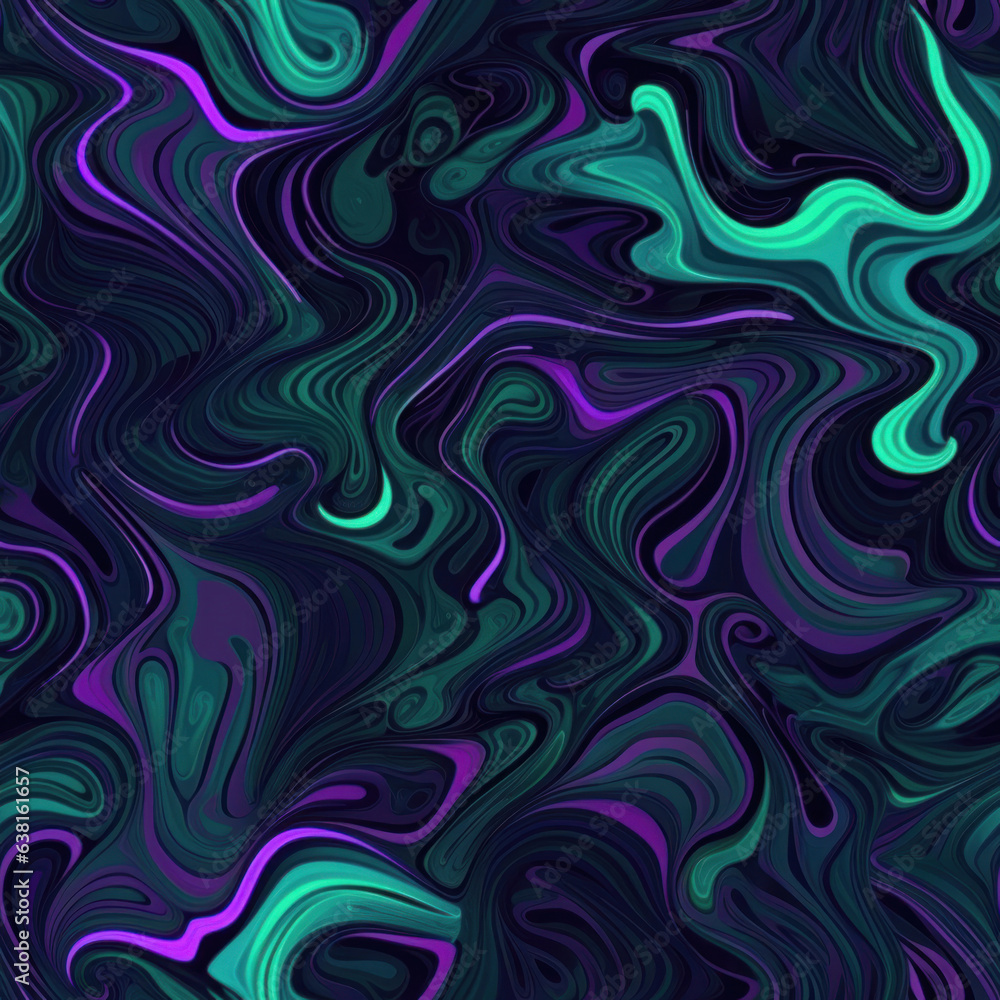 Poster fluid waves abstract seamless pattern