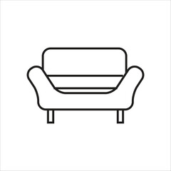 sofa vector icon line template