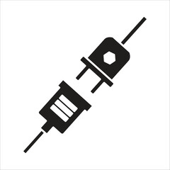 plug vector icon line template