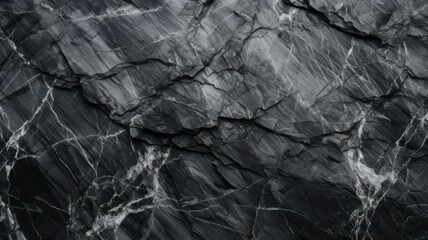 Black white rock texture. Dark grey stone granite background created with Generative AI