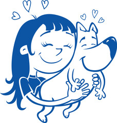 cute girl and cute pet, I love my pet, lovely pet, lovely dog, children with pet, children with dog