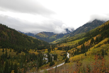 Colorado fall from atop a mountain pass