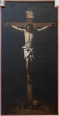 Tuinposter NAPLES, ITALY - APRIL 20, 2023: The painting of Crucifixion in the church  Basilica della Santissima Annunziata Maggiore.  © Renáta Sedmáková